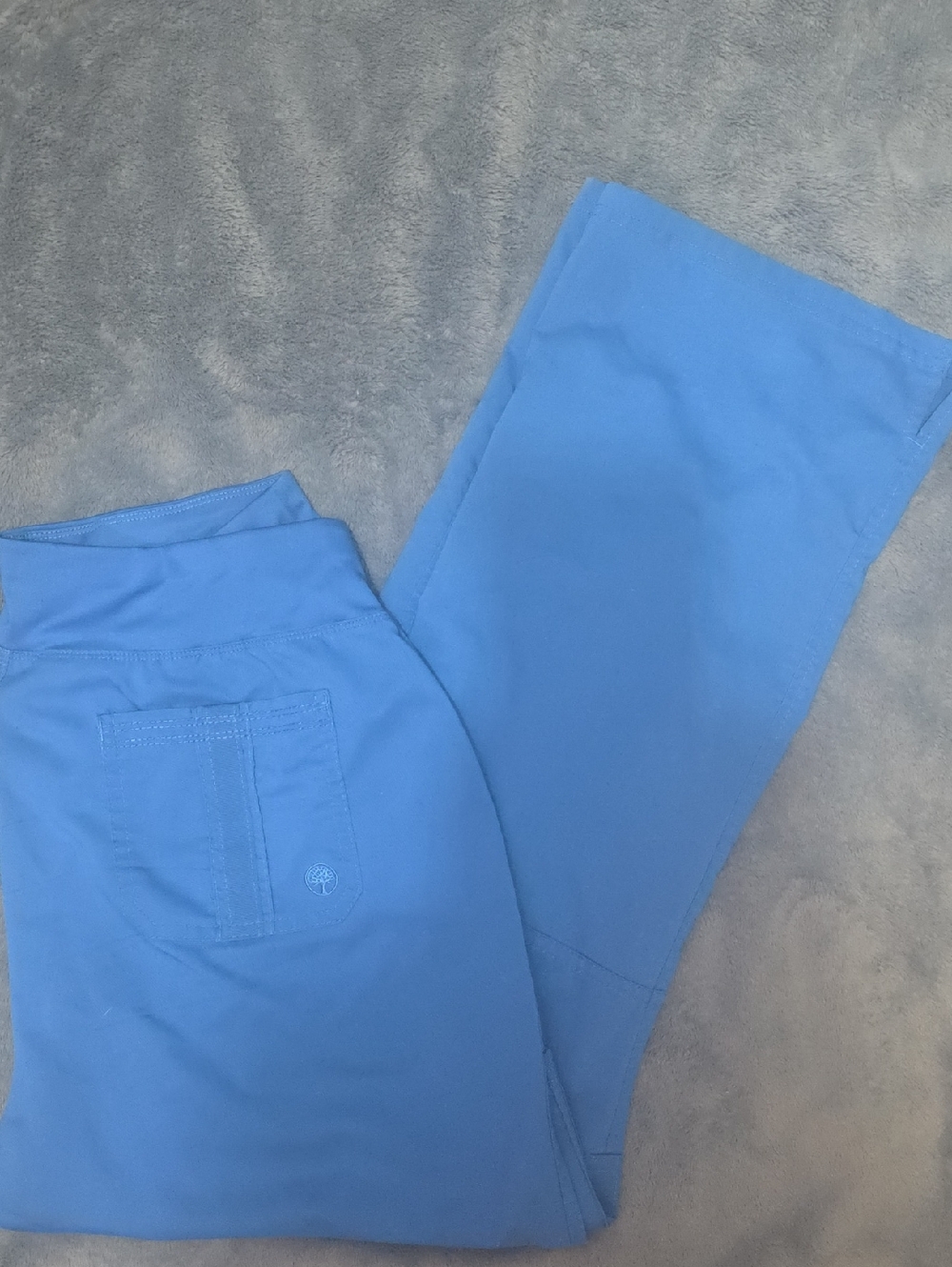 healing hands Royal Blue Yoga Scrub Pants Large